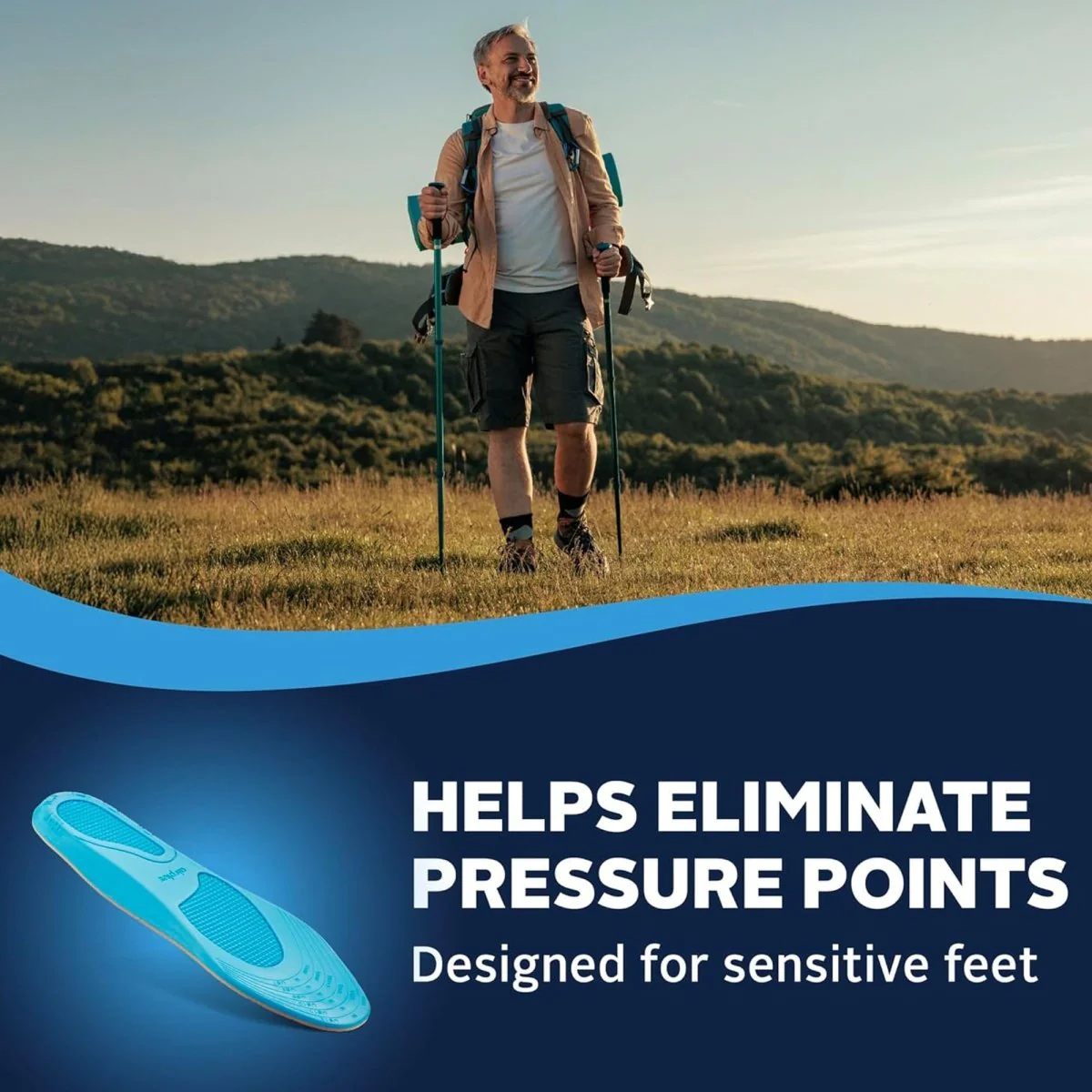 Airplus Diabetic Insoles for Sensitive Feet, Men's 7-13, 1 Pair - Image 3