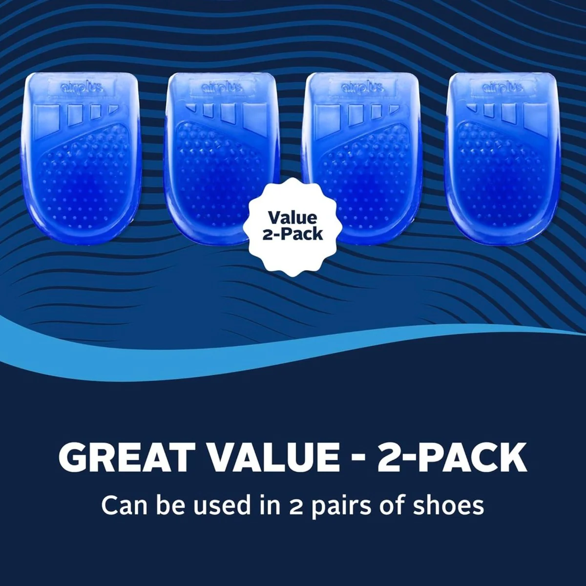 Airplus Gel Heel Cushions, One Size Fits Most, 2 Pack - Image 7