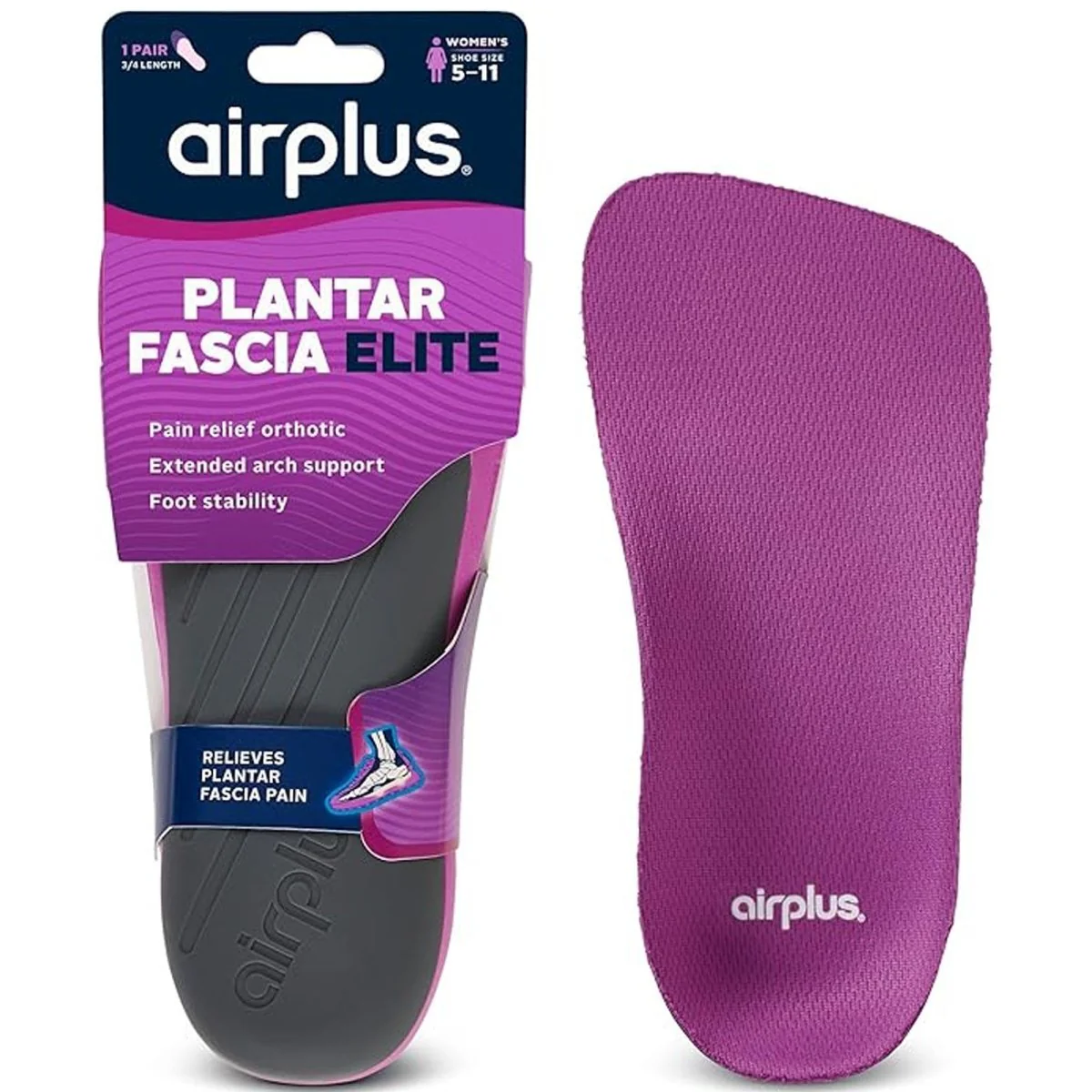 Airplus Plantar Fascia Elite Orthotic 3/4 Insoles