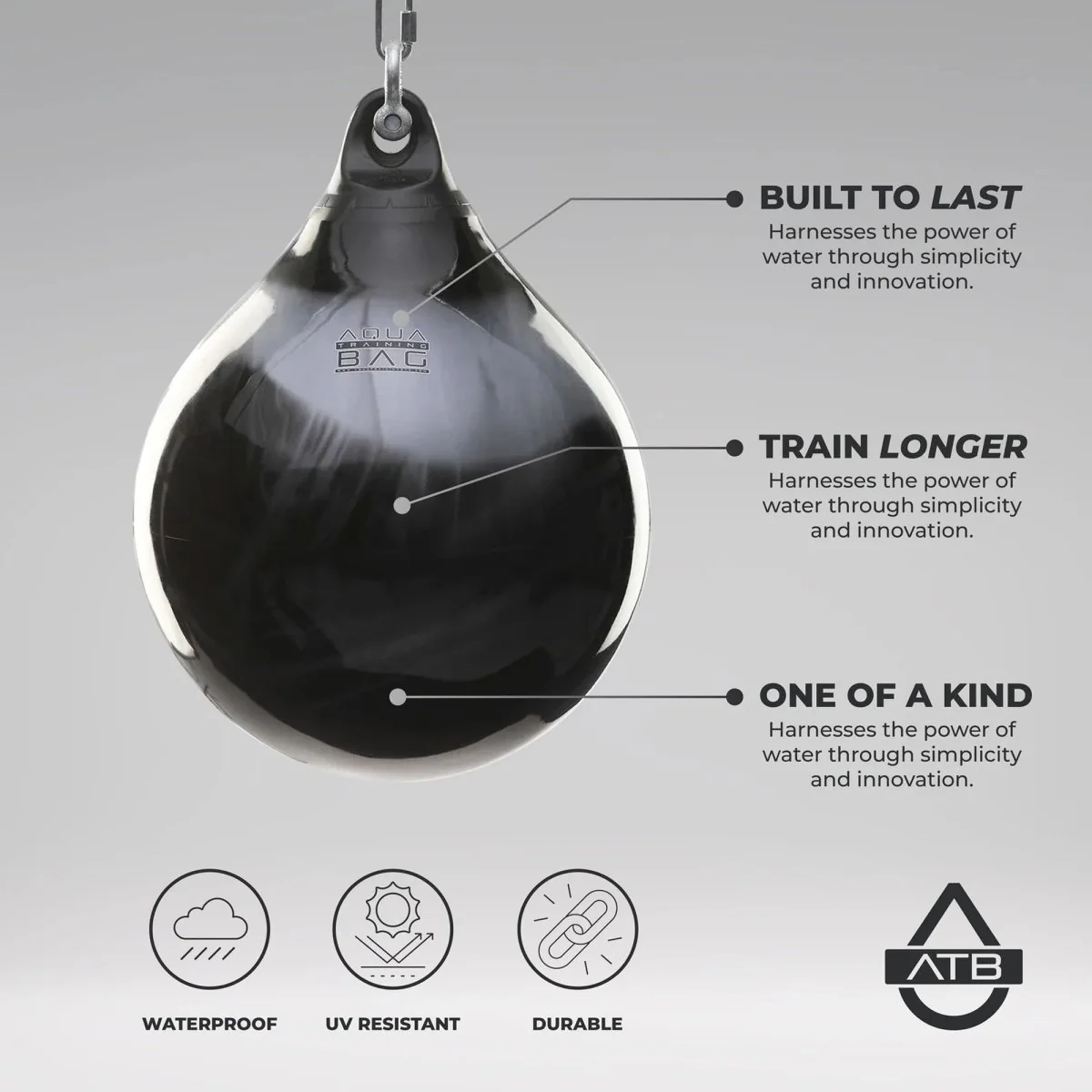 Aqua Training Bag 12" Head Hunter 35 lb. Hybrid Slip Ball/Punching Bag - Image 14