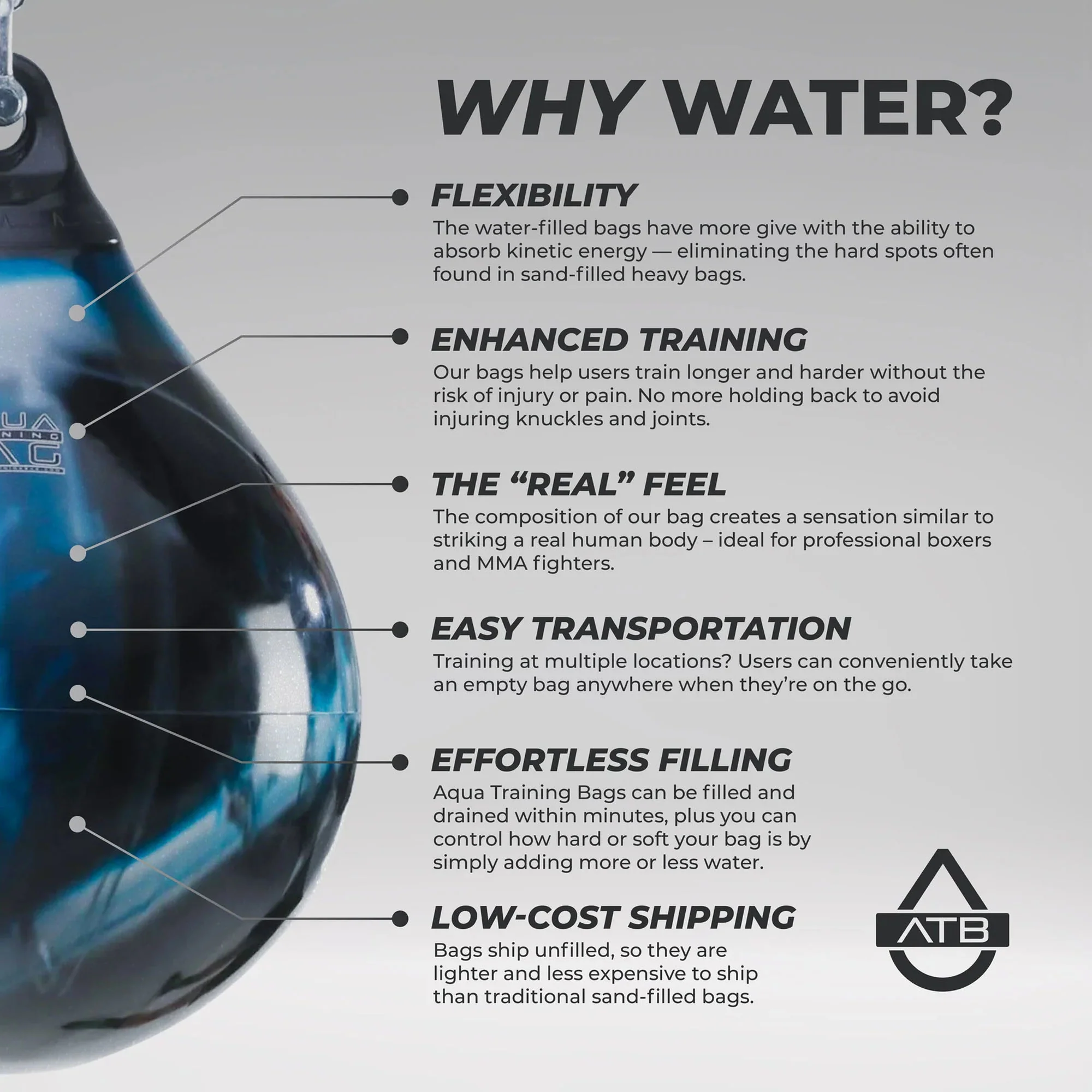 Aqua Training Bag 18" Training 120 lb. Punching Bag - Image 6