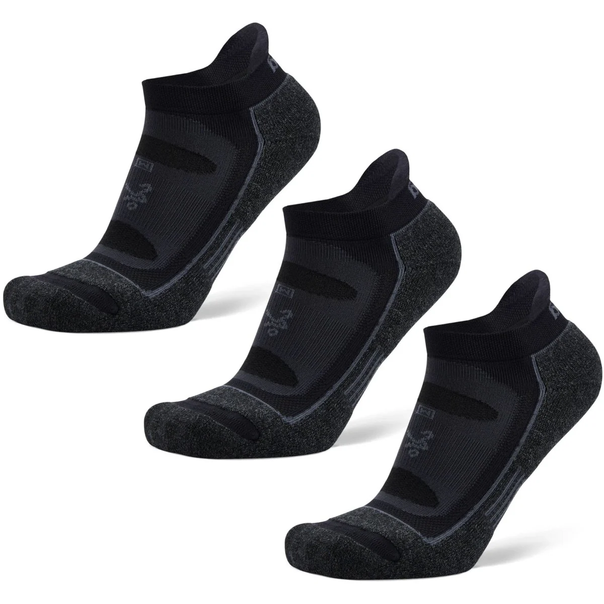 Balega Blister Resist No Show Socks, Black, 3 Pack