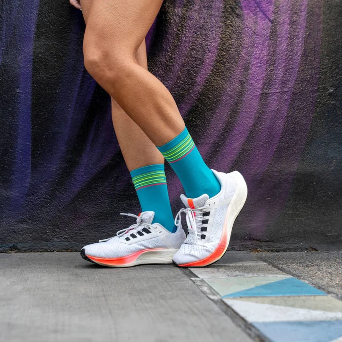 Balega Blister Resistent Light Mini Crew Socks, Teal - Image 3