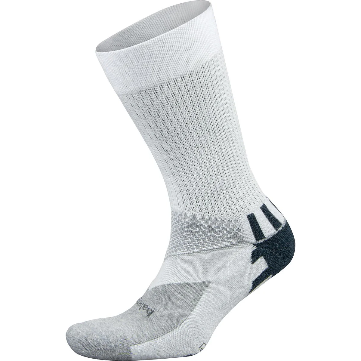 Balega Enduro Crew Running Socks - White/Gray Heather