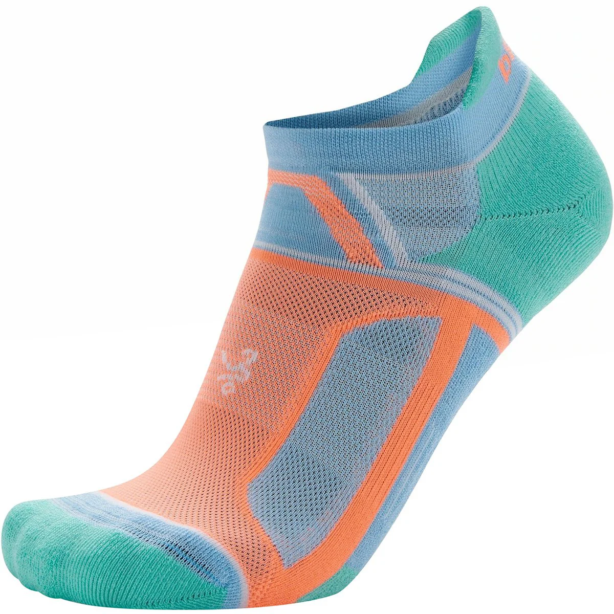 Balega Hidden Contour Recycled No Show Running Socks - Aqua/Peach