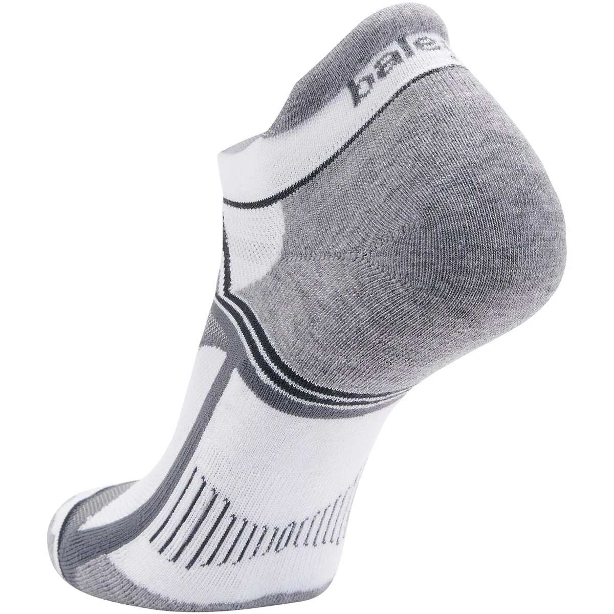 Balega Hidden Contour Recycled No Show Running Socks - White/Gray - Image 4
