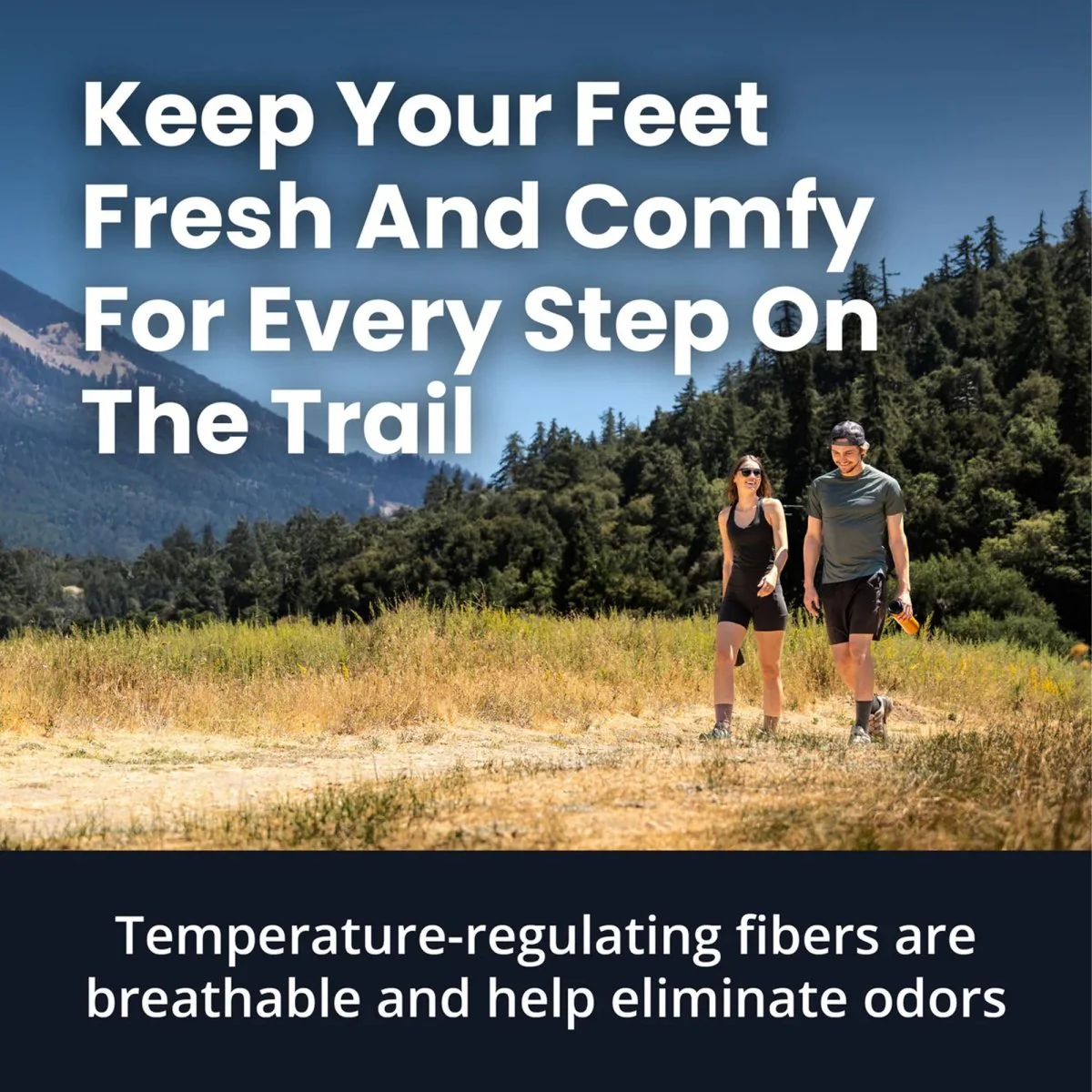 Balega Hike Crew Socks, Blue Spruce - Image 3