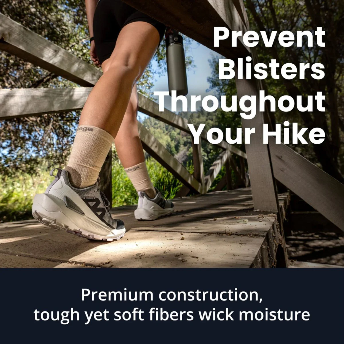 Balega Hike Crew Socks, White Oak - Image 4