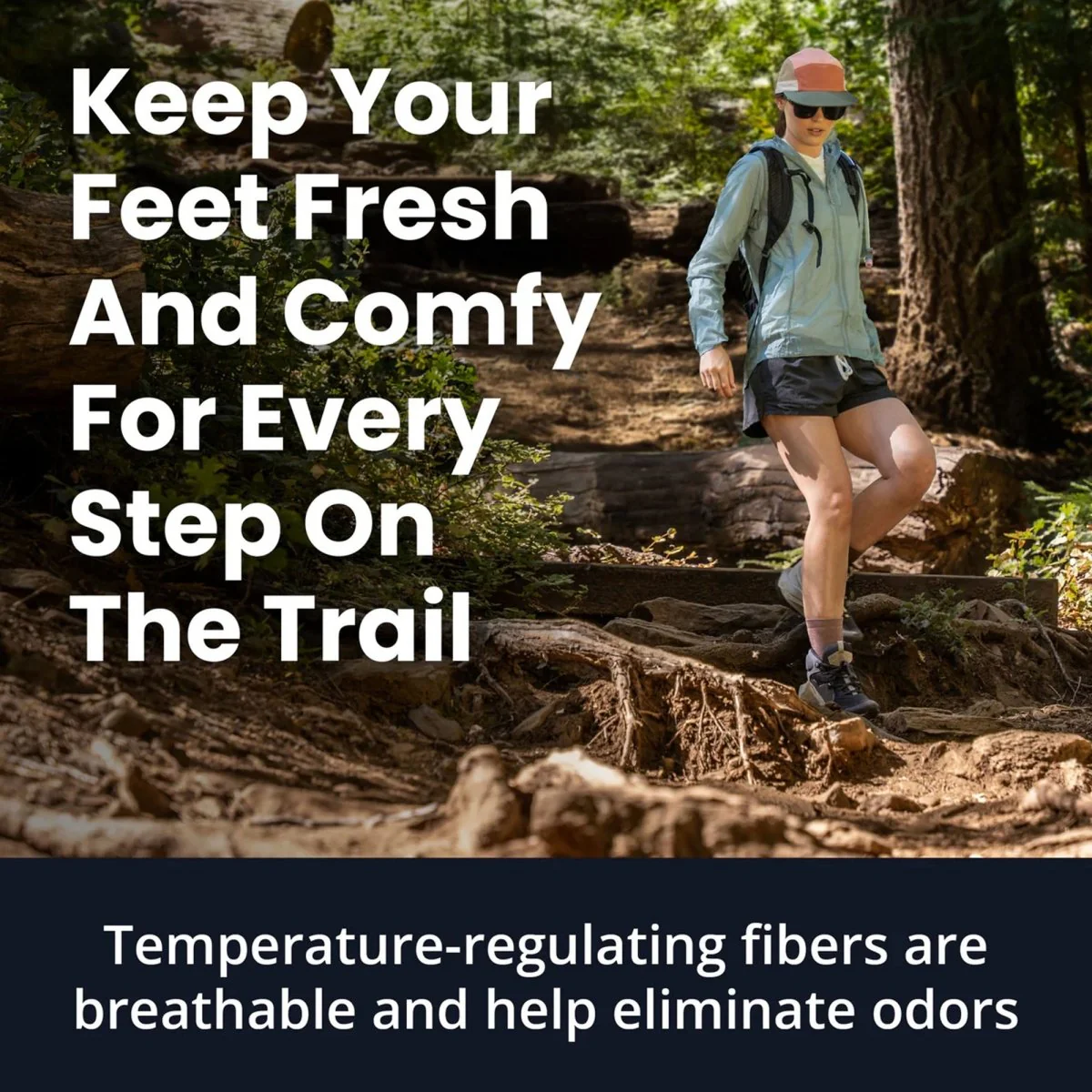 Balega Hike Performance Crew Socks, Fossil - Image 3