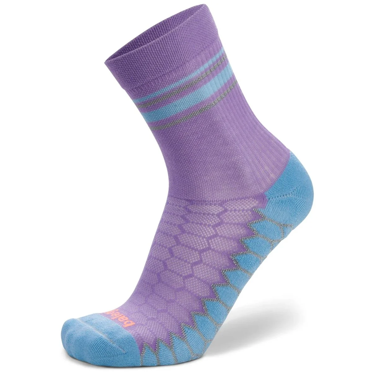 Balega Silver Mini Crew Socks, Lavender