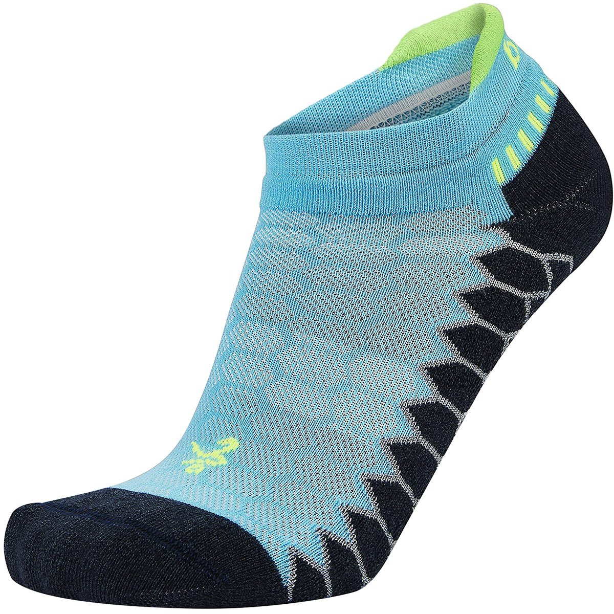 Balega Silver No Show Performance Running Socks - Aqualine/Charcoal