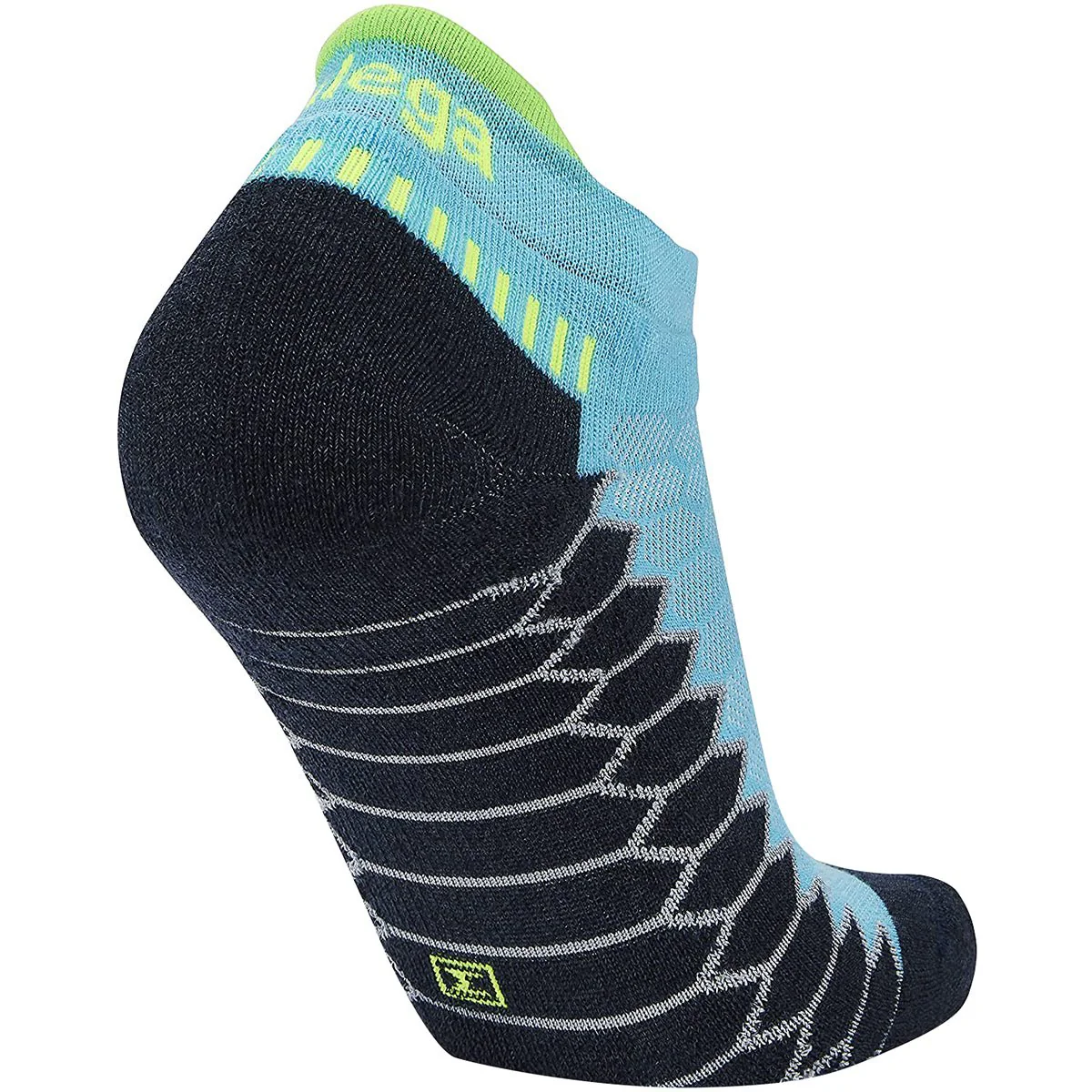 Balega Silver No Show Performance Running Socks - Aqualine/Charcoal - Image 3