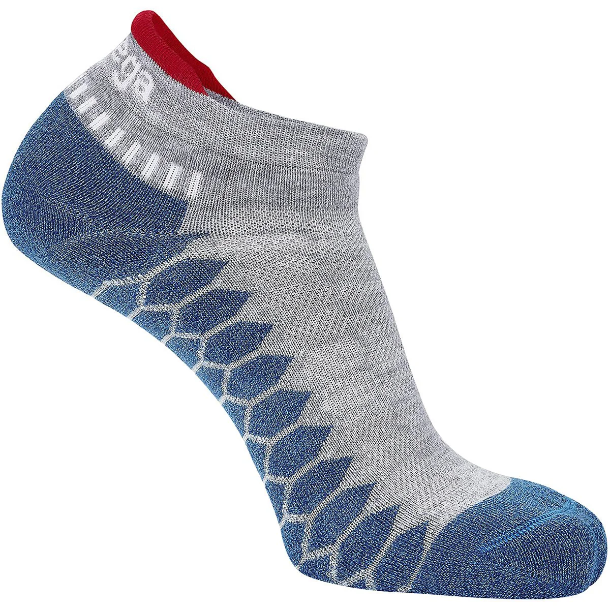 Balega Silver No Show Performance Running Socks - Midgray/Denim - Image 2