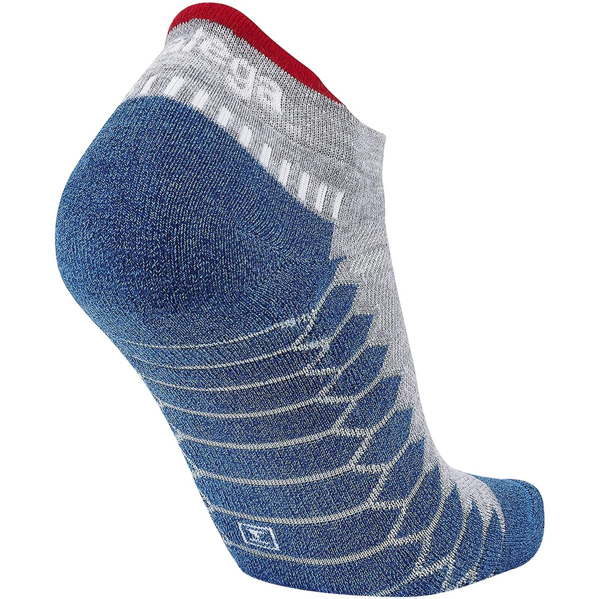 Balega Silver No Show Performance Running Socks - Midgray/Denim - Image 3