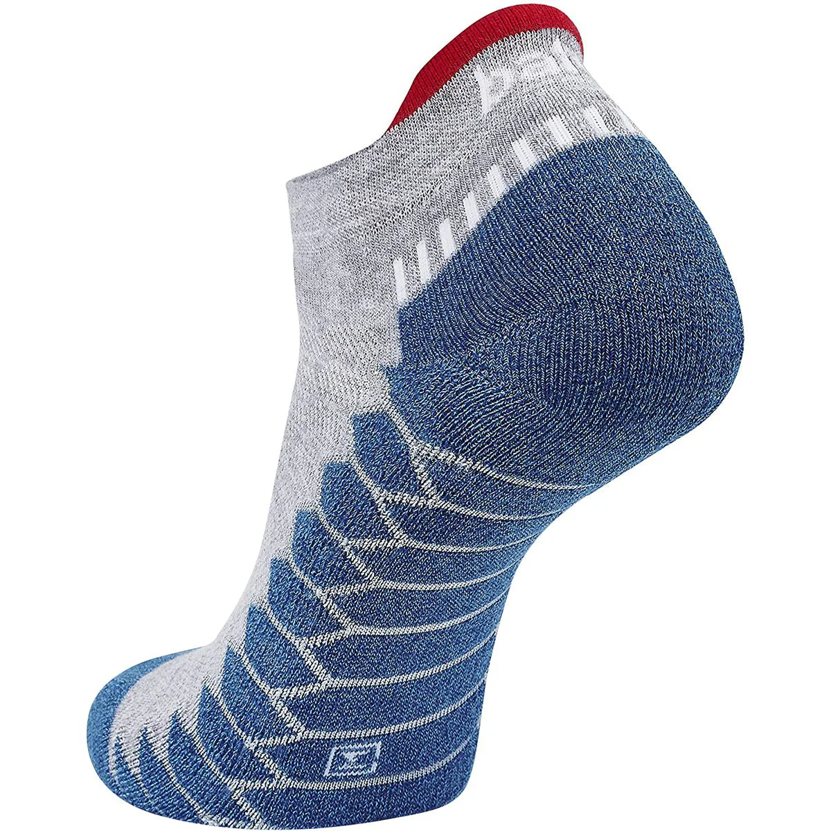 Balega Silver No Show Performance Running Socks - Midgray/Denim - Image 4
