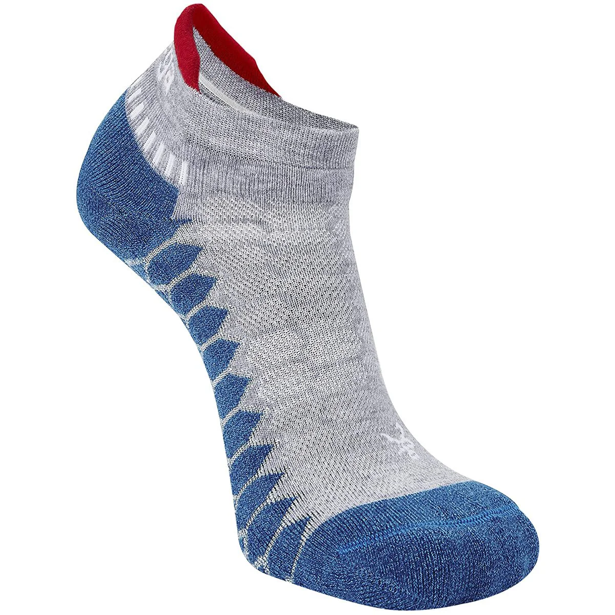 Balega Silver No Show Performance Running Socks - Midgray/Denim - Image 5