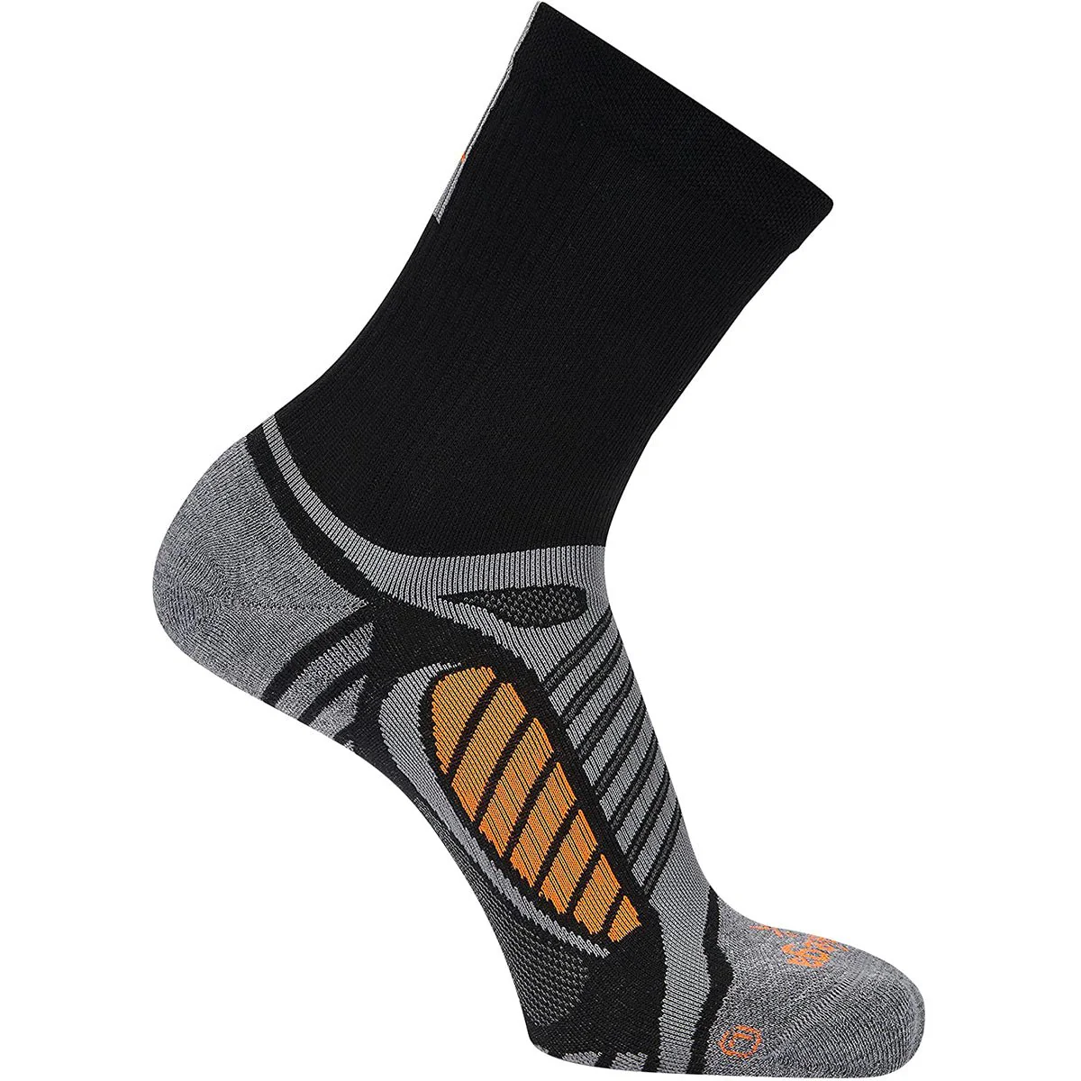 Balega Ultra Light Second Skin Crew Length Running Socks - Black/Gray Heather - Image 4