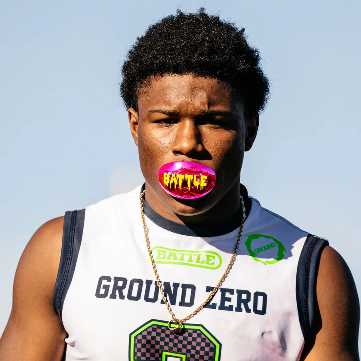 Battle Sports 3D Drip Chrome Oxygen Lip Protector Mouthguard - Image 4