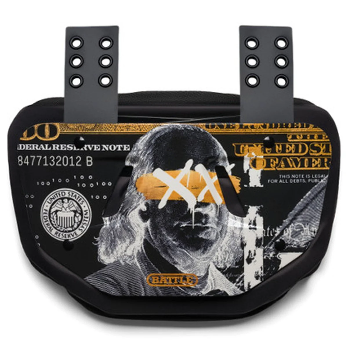 Battle Sports  Adult Backplate  "Benjamin XX" - Black/Yellow - Image 2