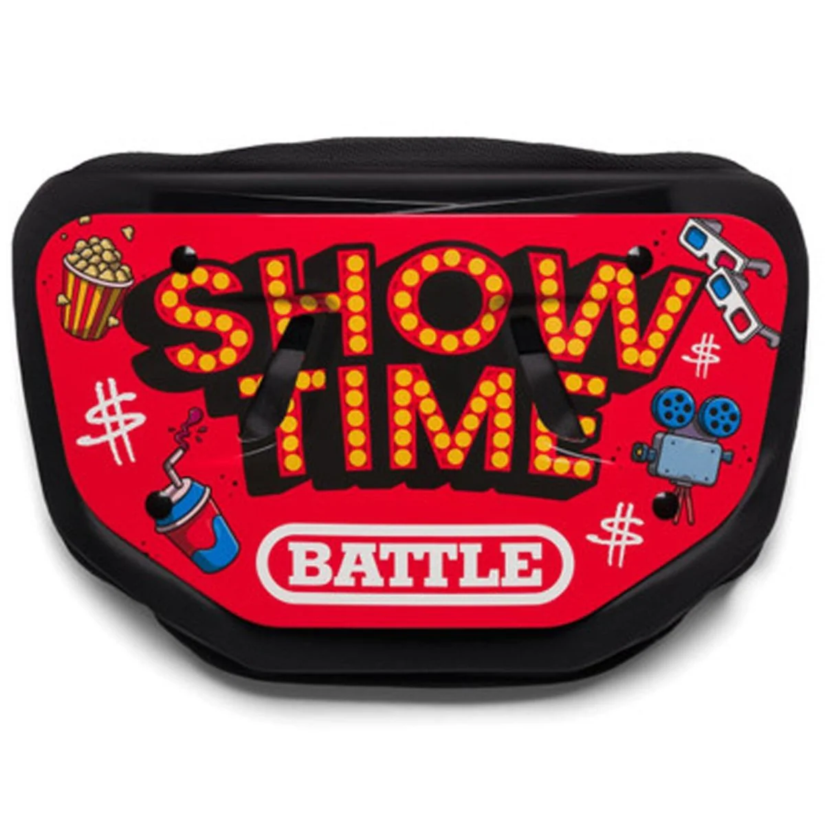 Battle Sports  Adult Backplate  "Showtime" - Red