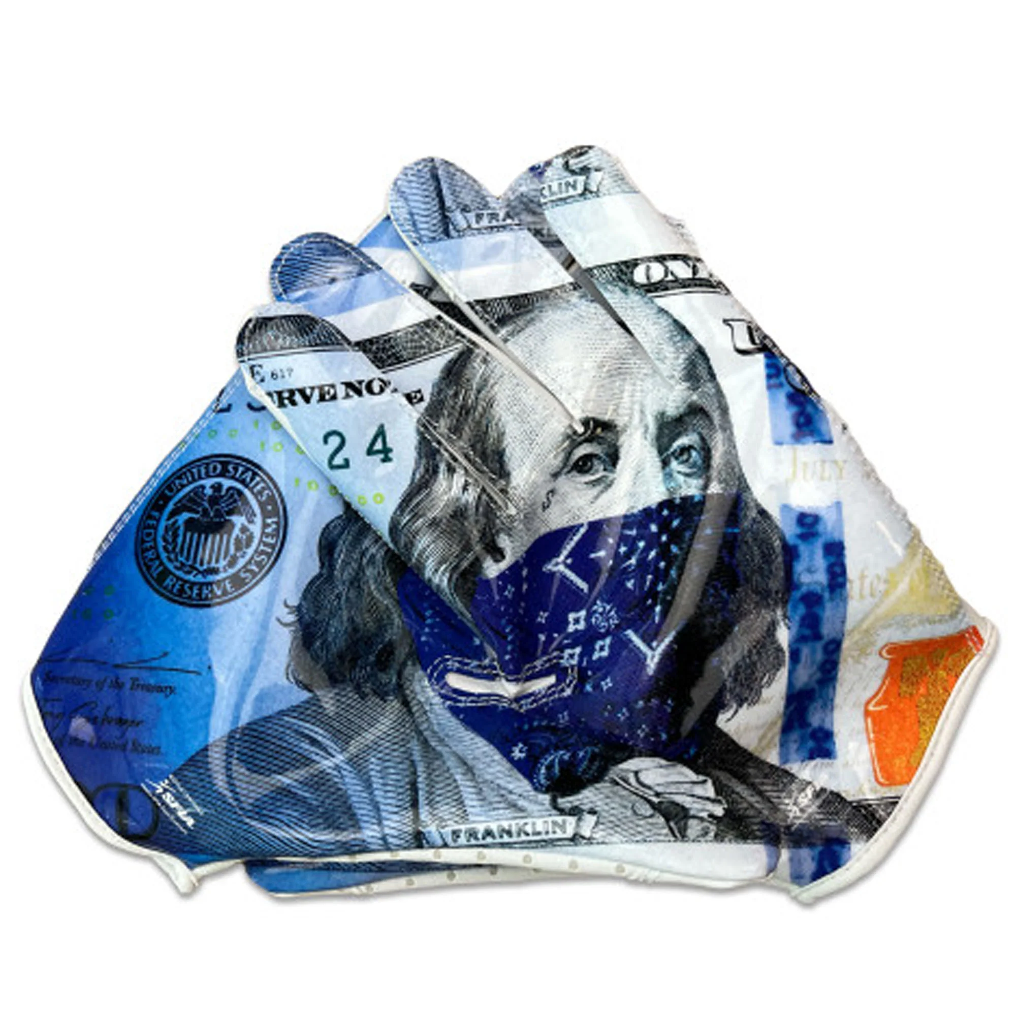 Battle Sports Adult "Blue Strips" Doom Speed Receiver Football Gloves