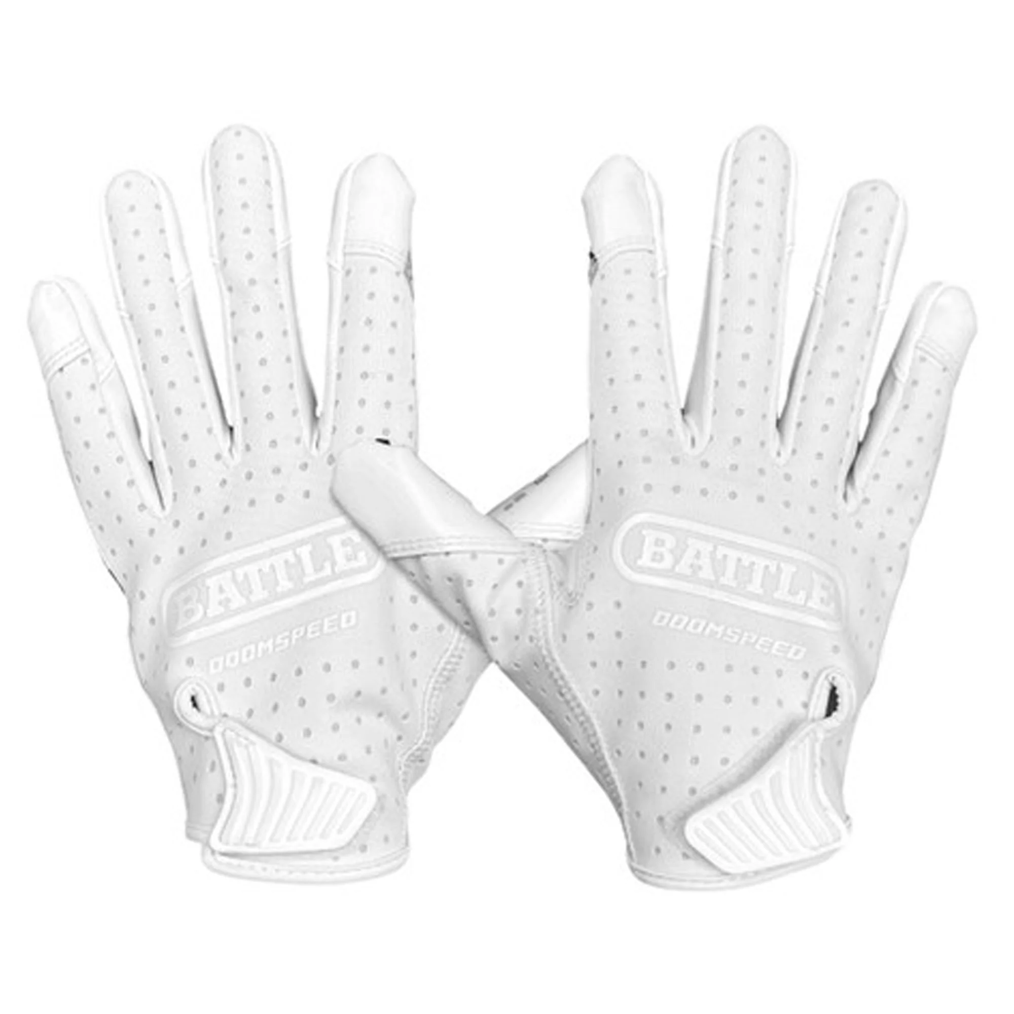 Battle Sports Adult "Blue Strips" Doom Speed Receiver Football Gloves - Image 3