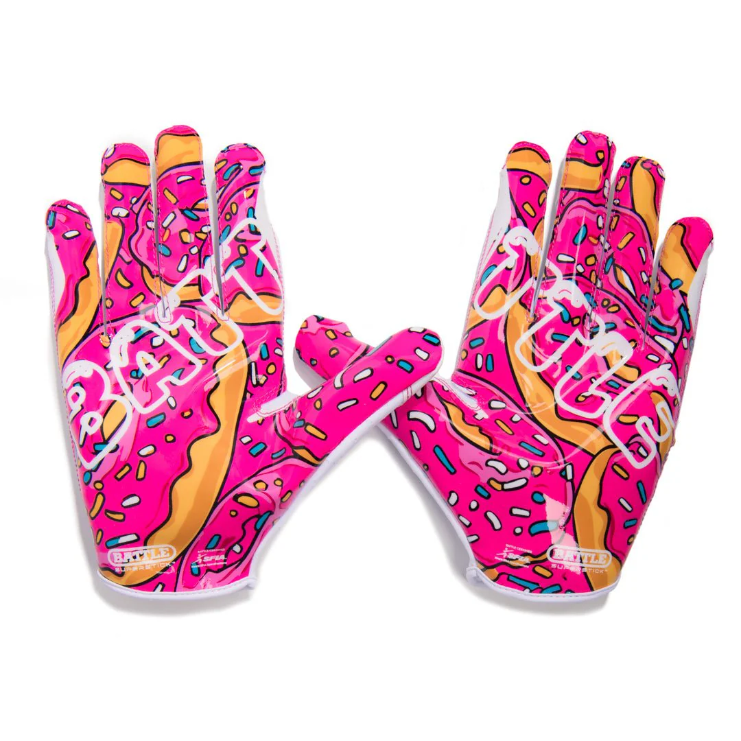 Battle Sports Adult "Donuts"" Doom Speed Receiver Football Gloves - Image 2