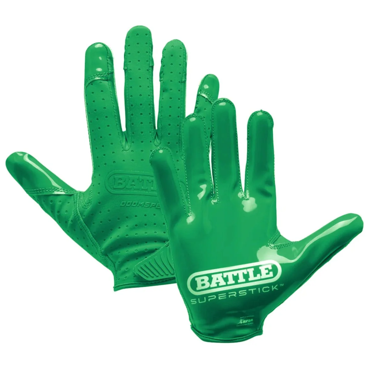 Battle Sports Adult Doom Speed Receiver Football Glove - Kelly Green