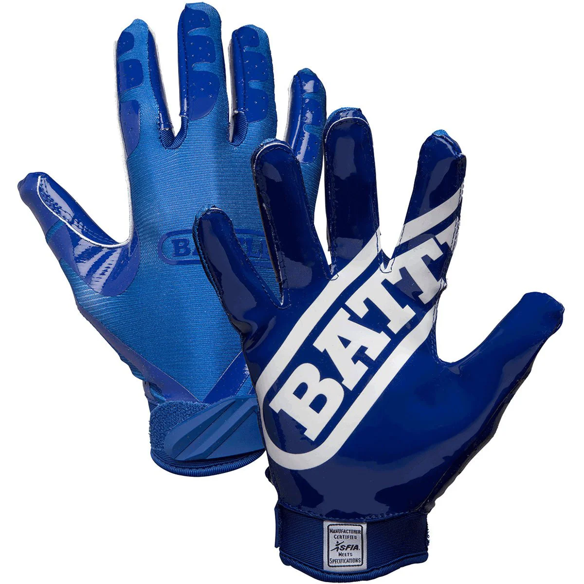 Battle Sports Adult DoubleThreat Football Gloves - Navy/Navy