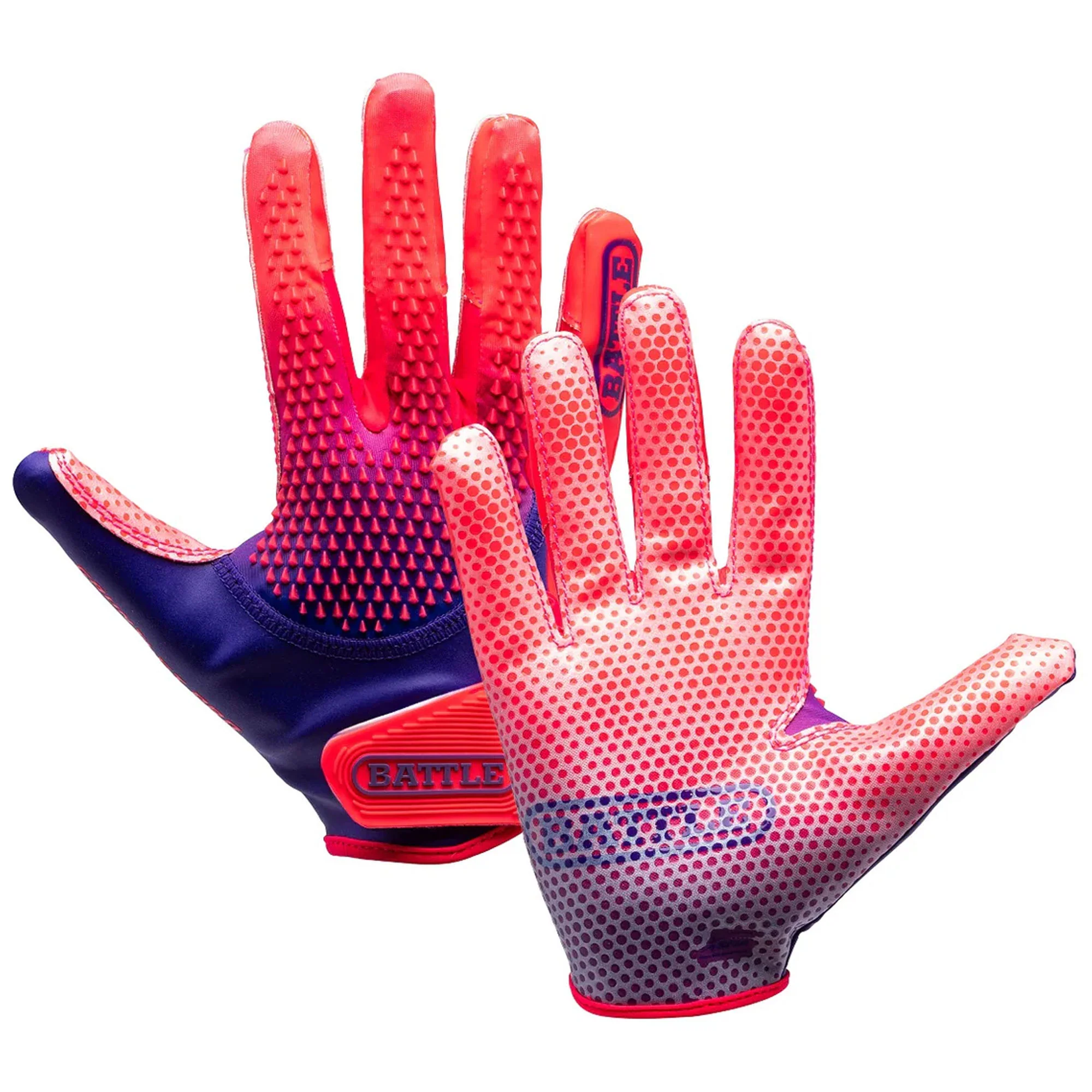 Battle Sports Adult Gauntlet Pro Receiver Football Glove - Bright Pink/Purple