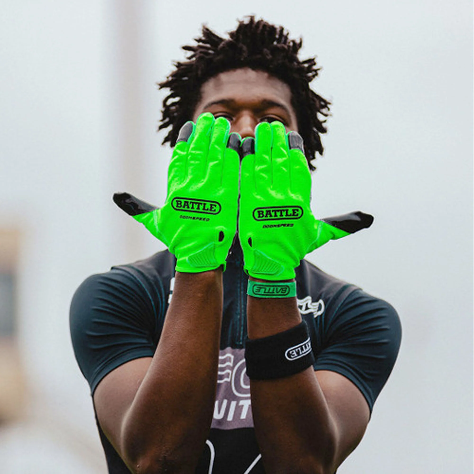 Battle Sports Adult "I'M HIM" Doom Speed Receiver Football Gloves - Image 2