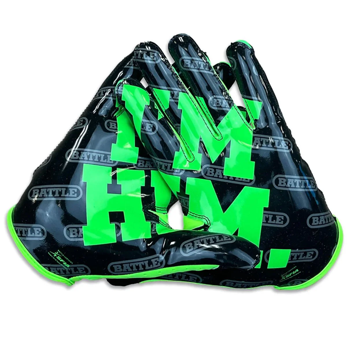Battle Sports Adult "I'M HIM" Doom Speed Receiver Football Gloves - Image 7