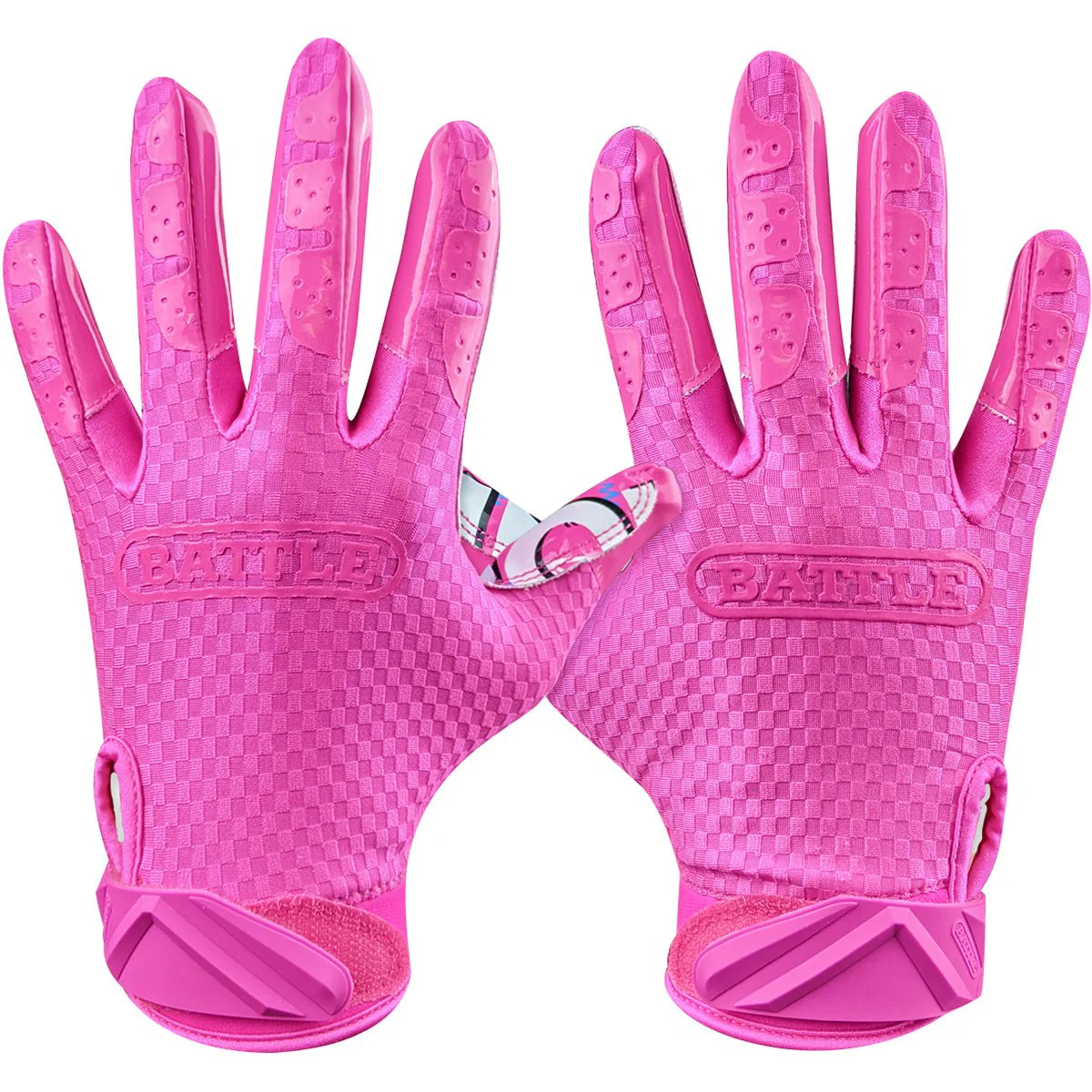 Battle Sports Adult Money Man 2.0 Ultra-Stick Football Gloves - Pink - Image 3