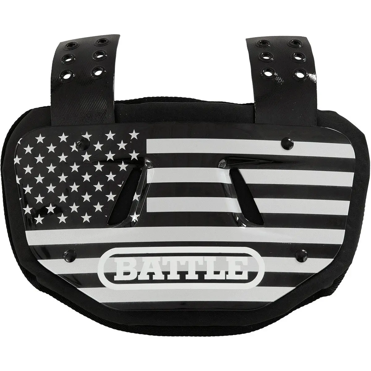 Battle Sports American Flag Chrome Protective Football Back Plate