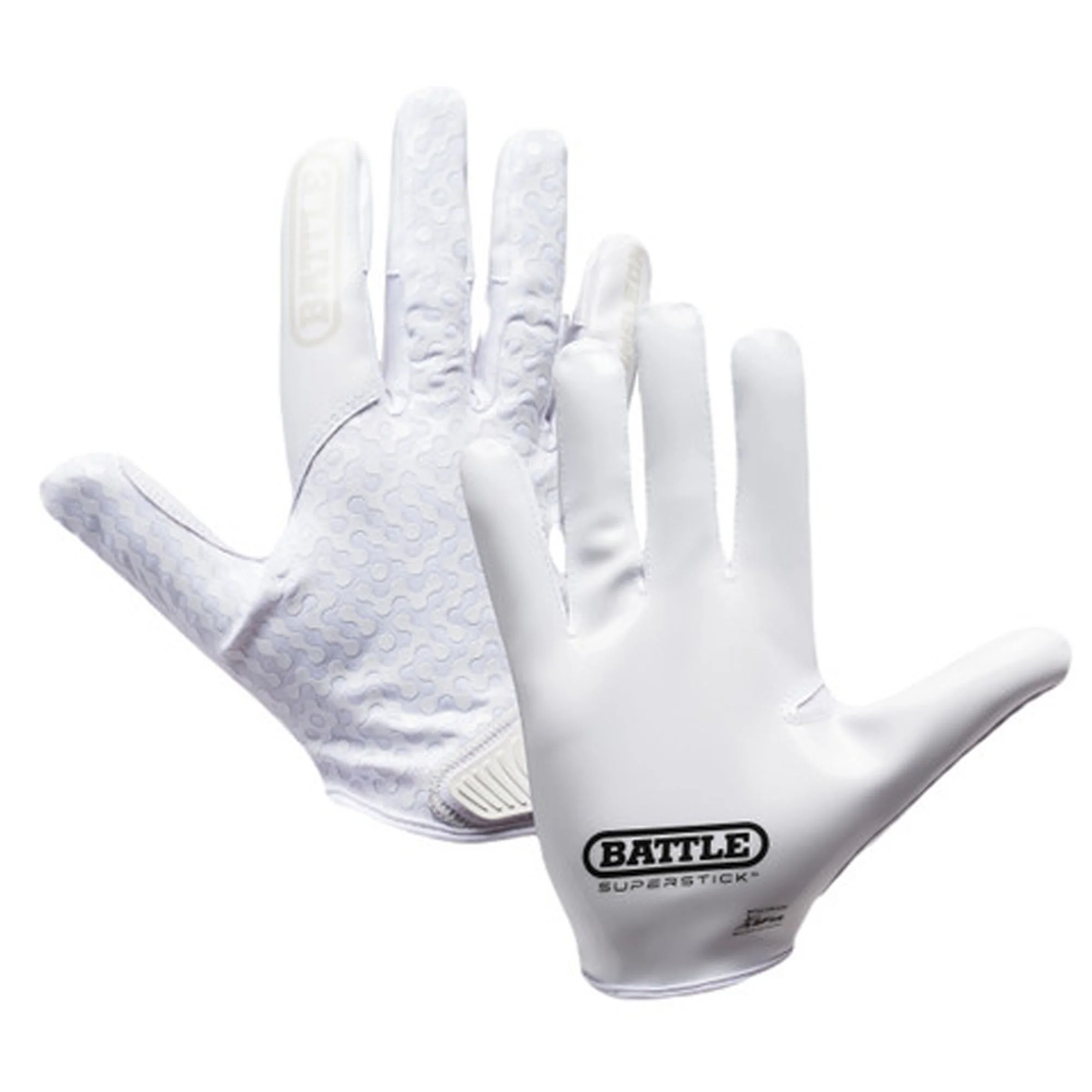 Battle Sports Adult Chameleon Football Glove - White/White