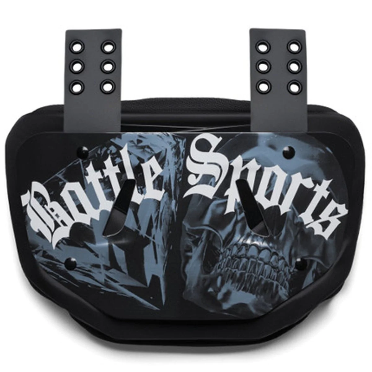 Battle Sports - "Chrome Skulls" Football Backplate - Youth - Image 2