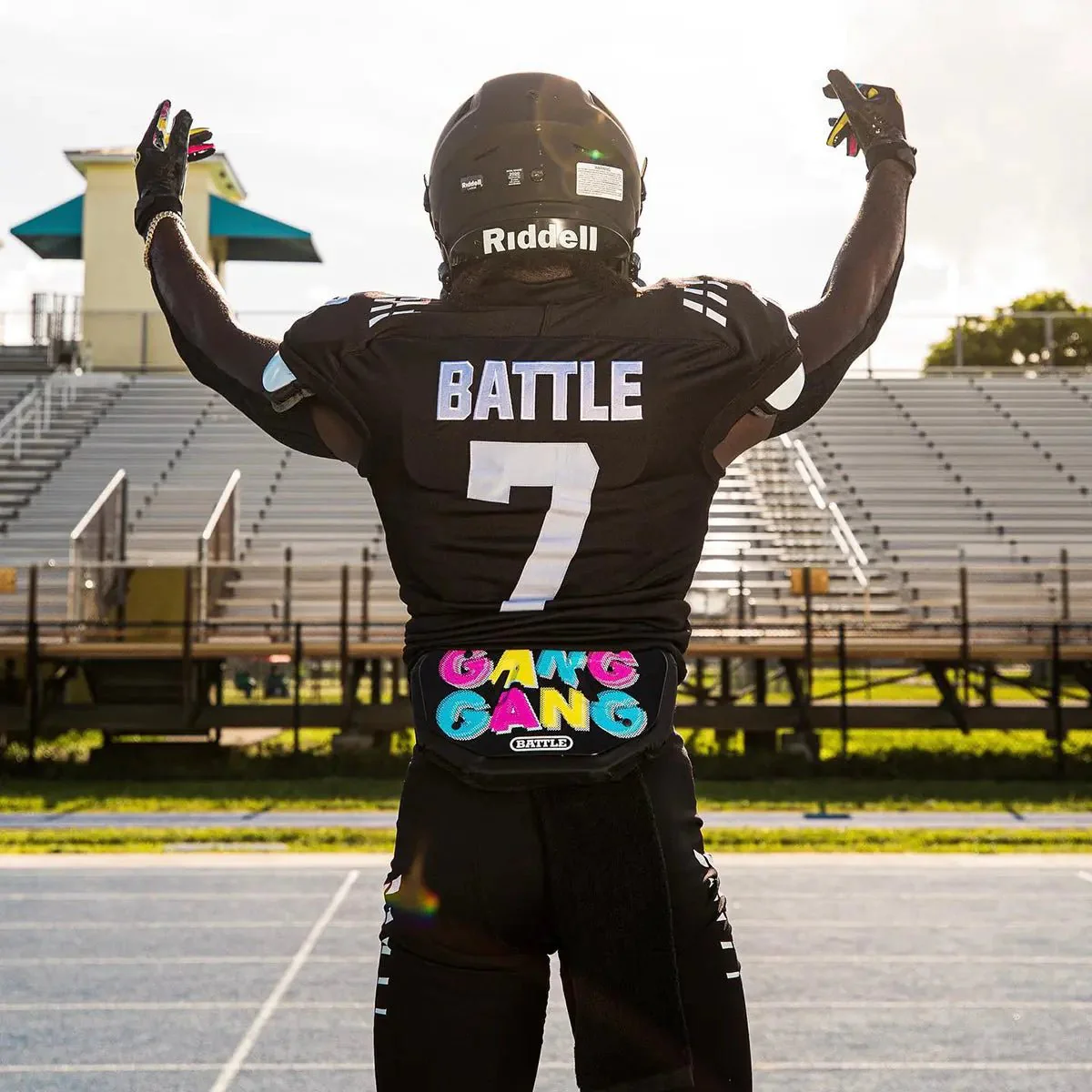 Battle Sports Gang Gang Chrome Football Back Plate - Image 2