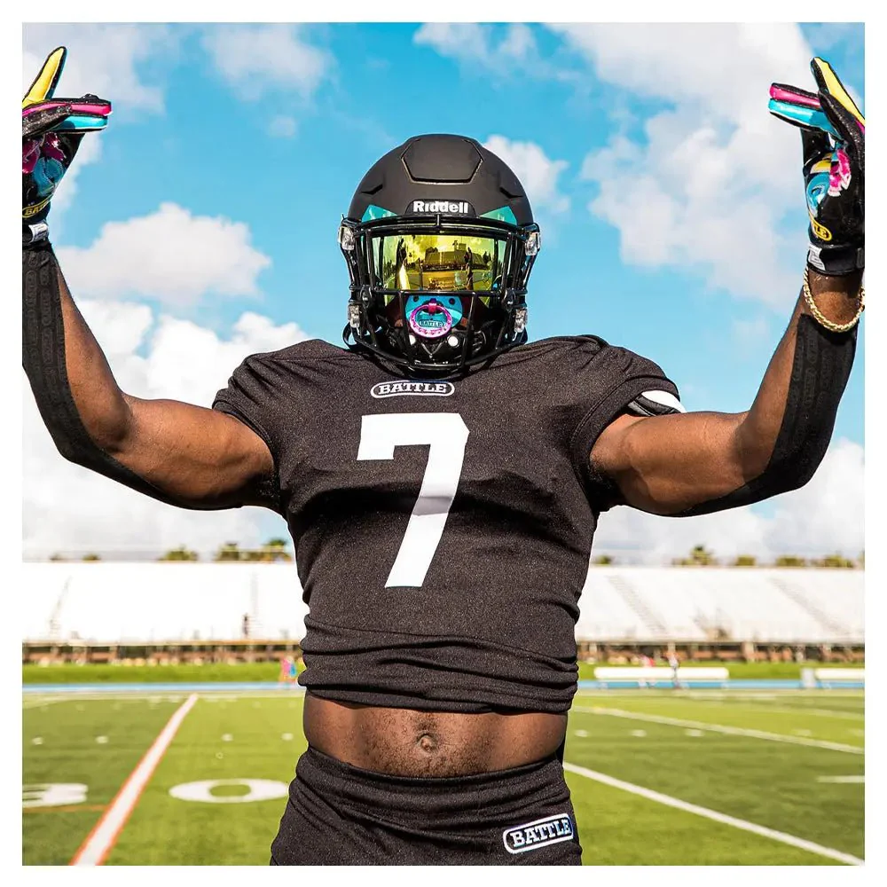 Battle Sports Gang Gang Double Threat Adult Football Receiver Gloves - Black - Image 5