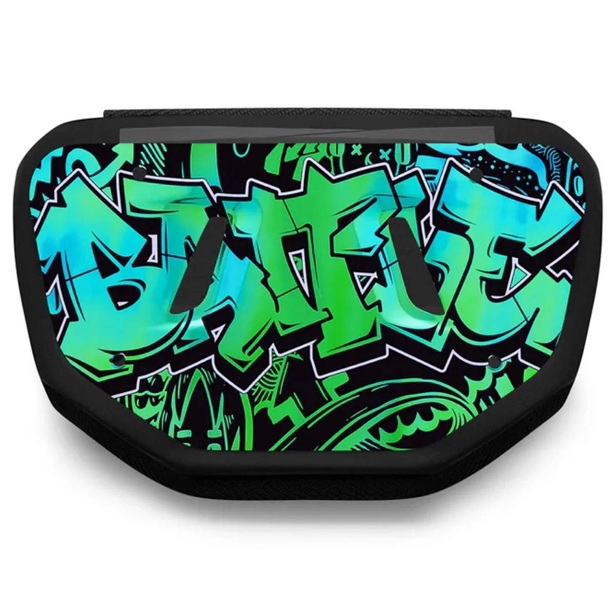 Battle Sports " Iridescent Graffiti " Chrome Football Back Plate - Image 5
