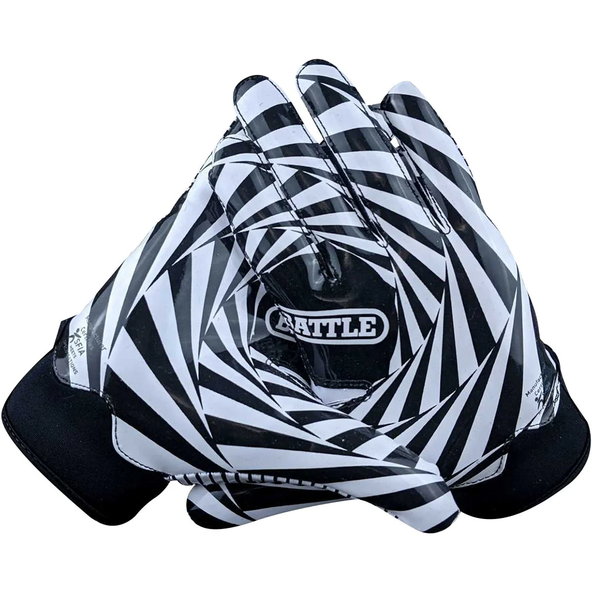 Battle Sports Kaleidoscope Doom 1.0 Youth Football Receiver Gloves