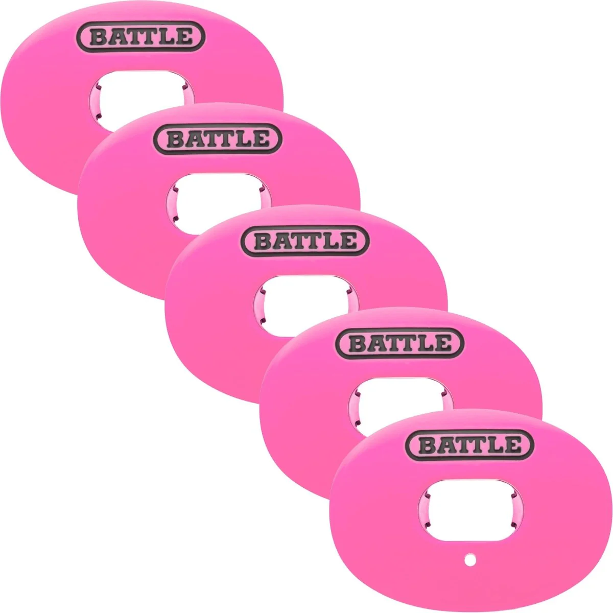 Battle Sports Oxygen Lip Protector Mouthguard 5-Pack - Light Pink