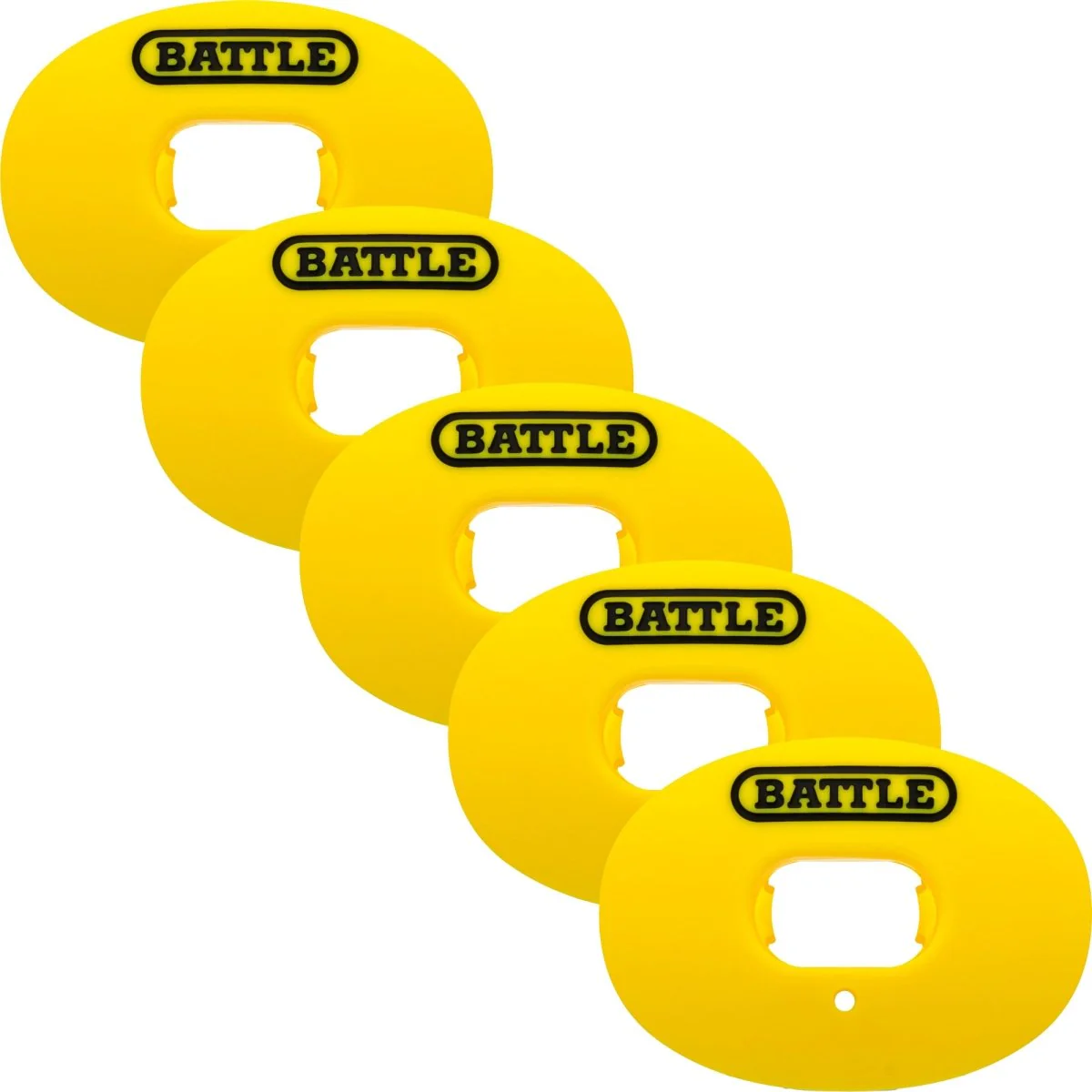 Battle Sports Oxygen Lip Protector Mouthguard 5-Pack - Neon Yellow