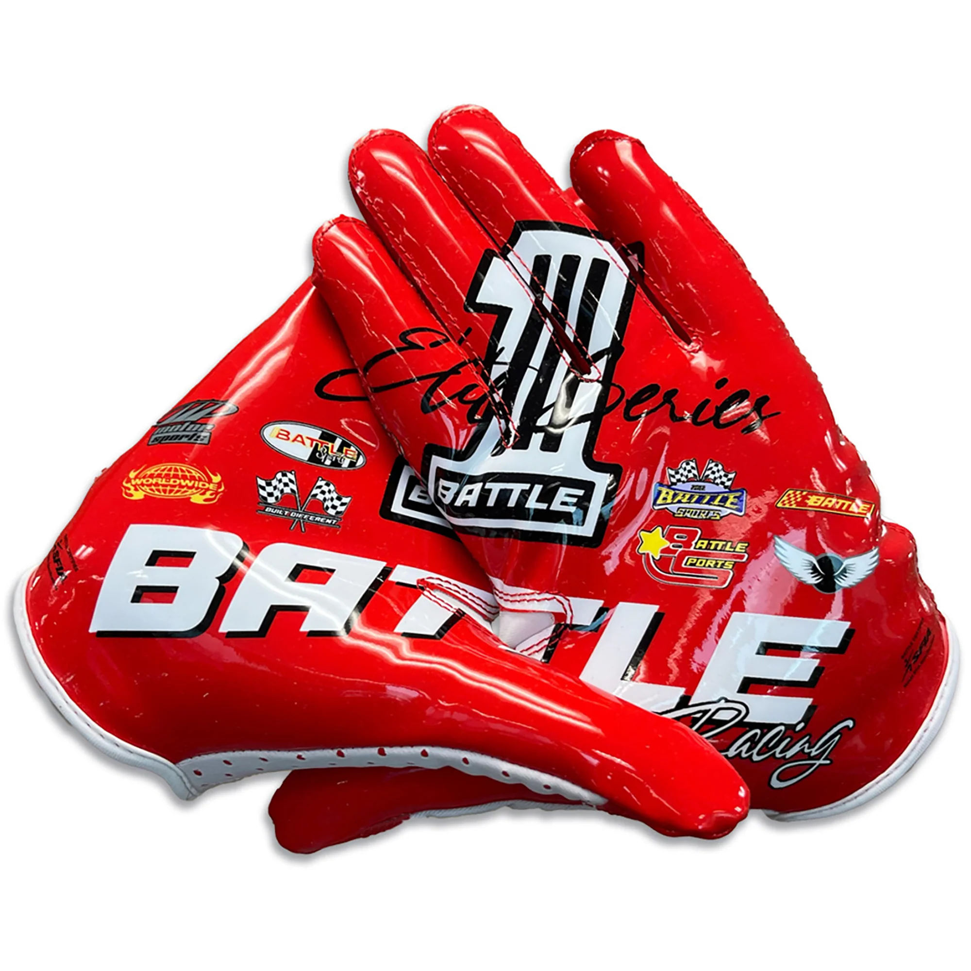 Battle Sports Adult "Racing" Doom Speed Receiver Football Gloves - Image 2