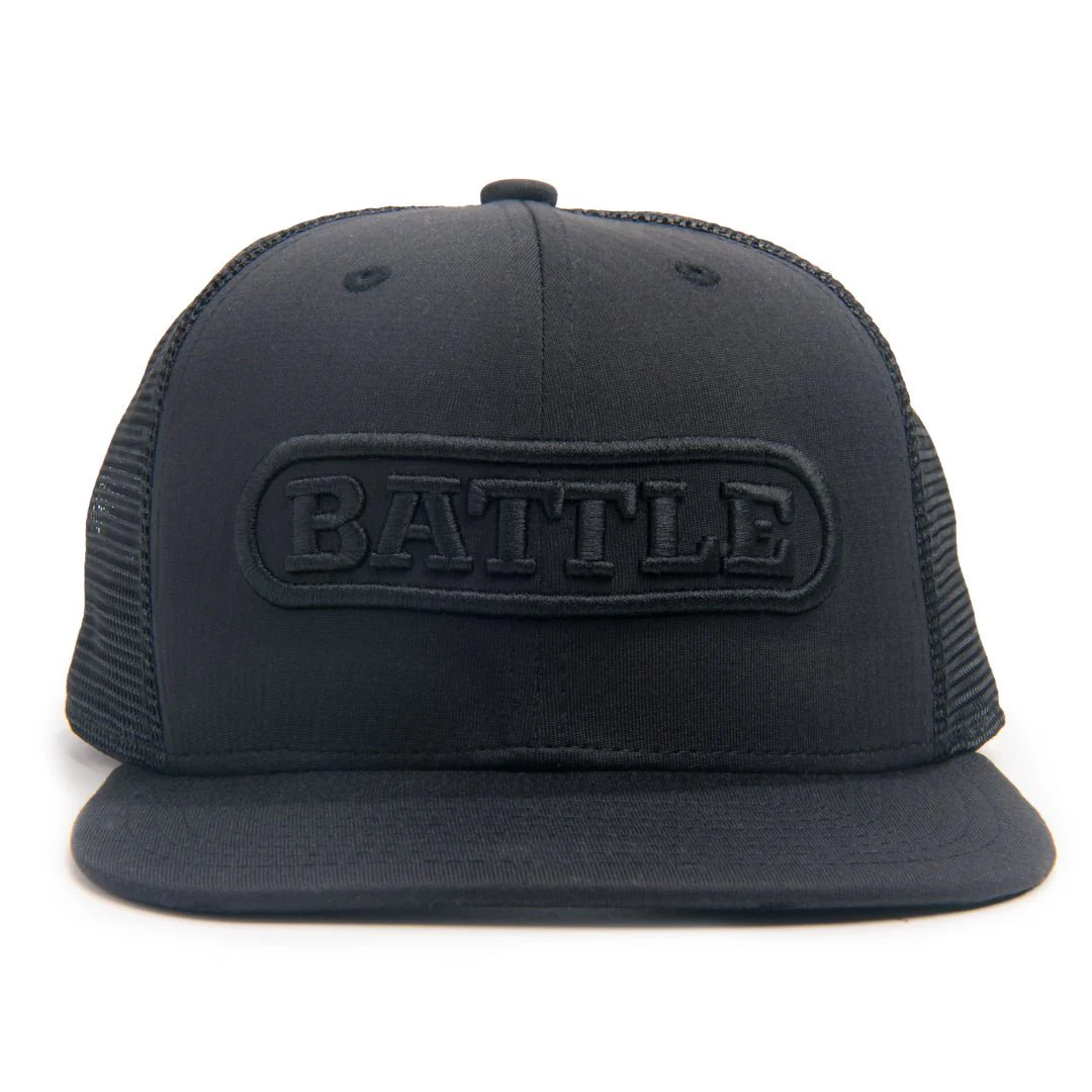 Battle Sports Standard Lid Mesh Back, Black with Black Logo - Image 3