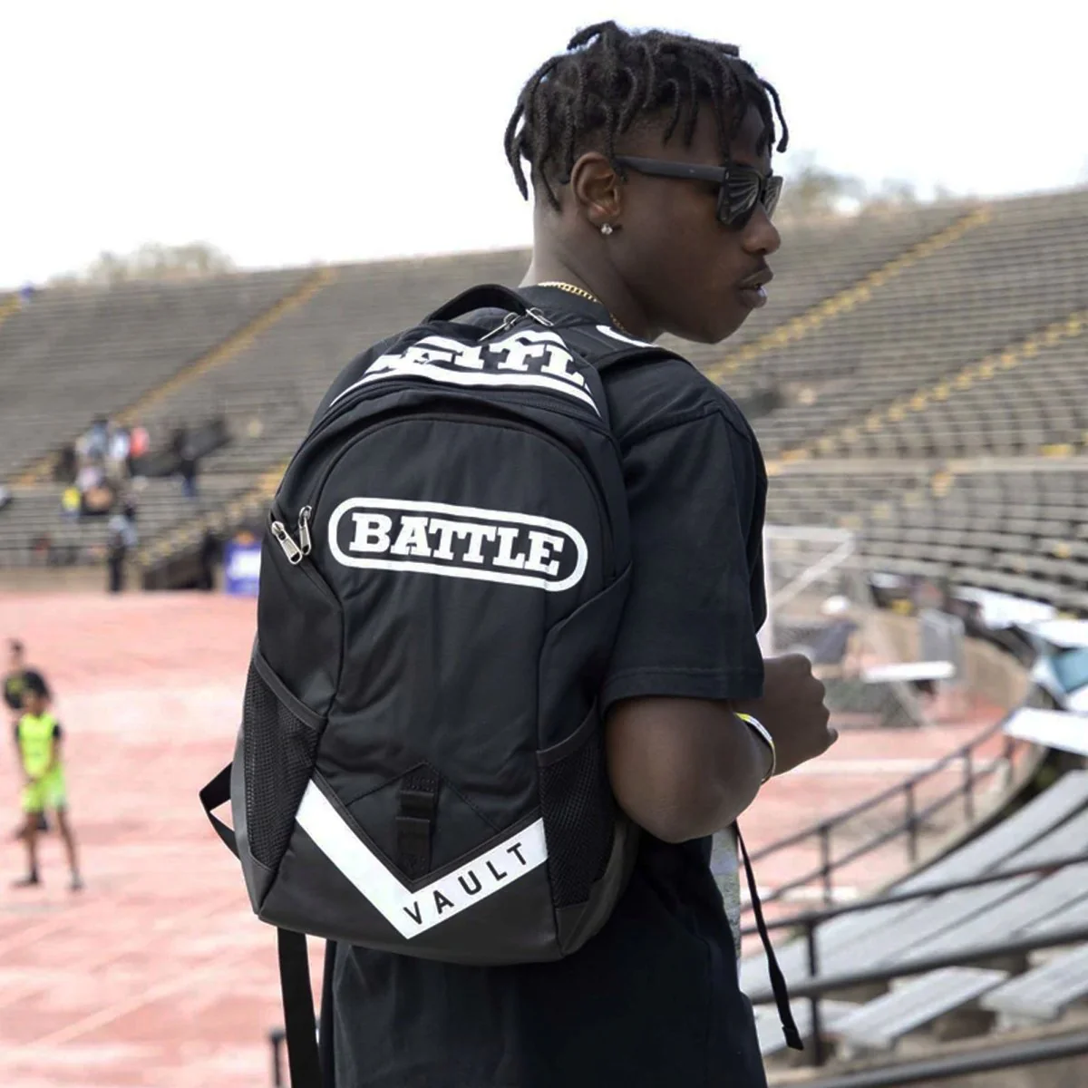 Battle Sports Vault Backpack - Black with Black Logo - Image 3