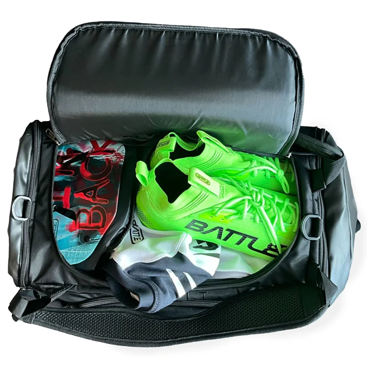 Battle Sports Vault Duffle Bag, Black - Image 3