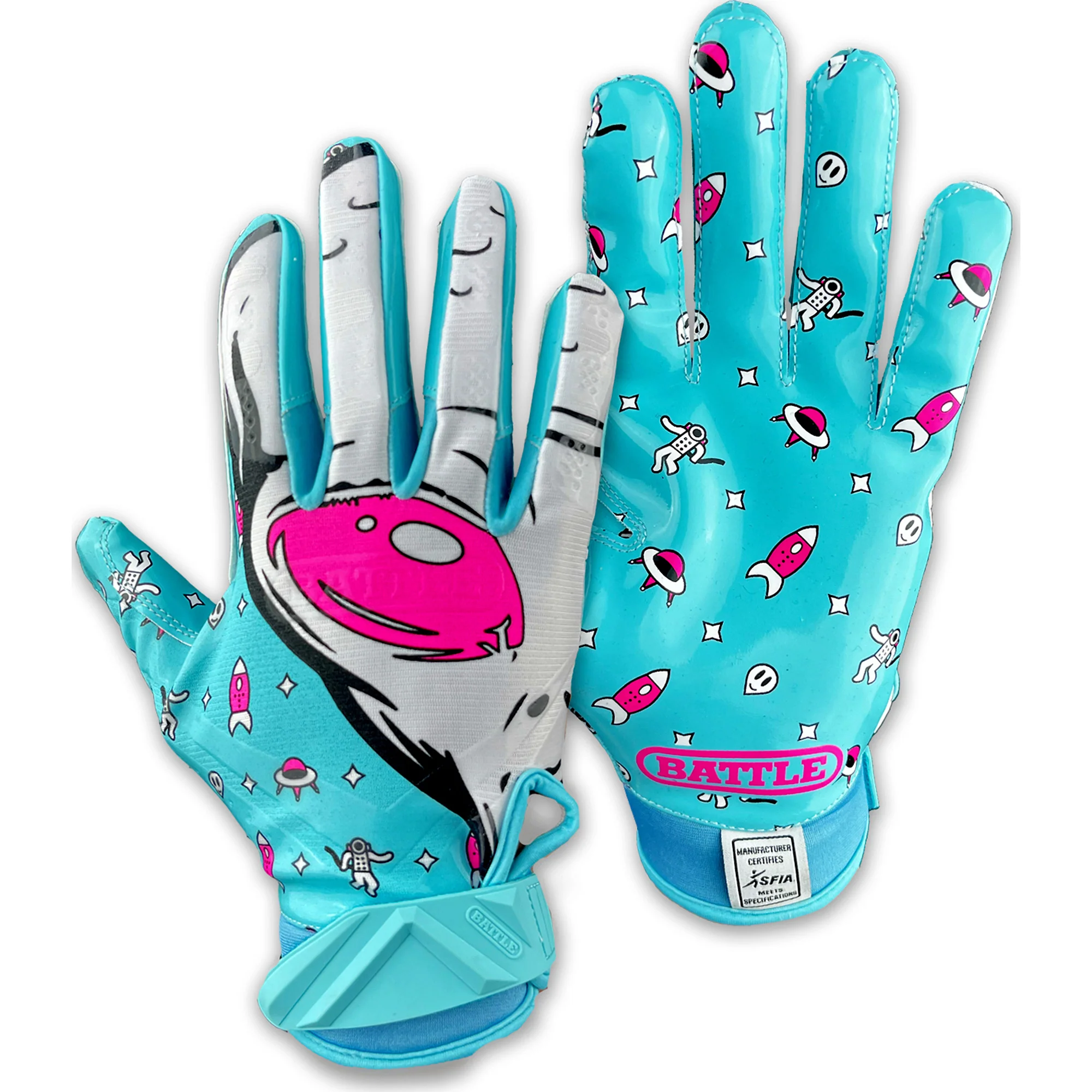 Battle Sports Alien Cloaked Football Receiver Gloves
