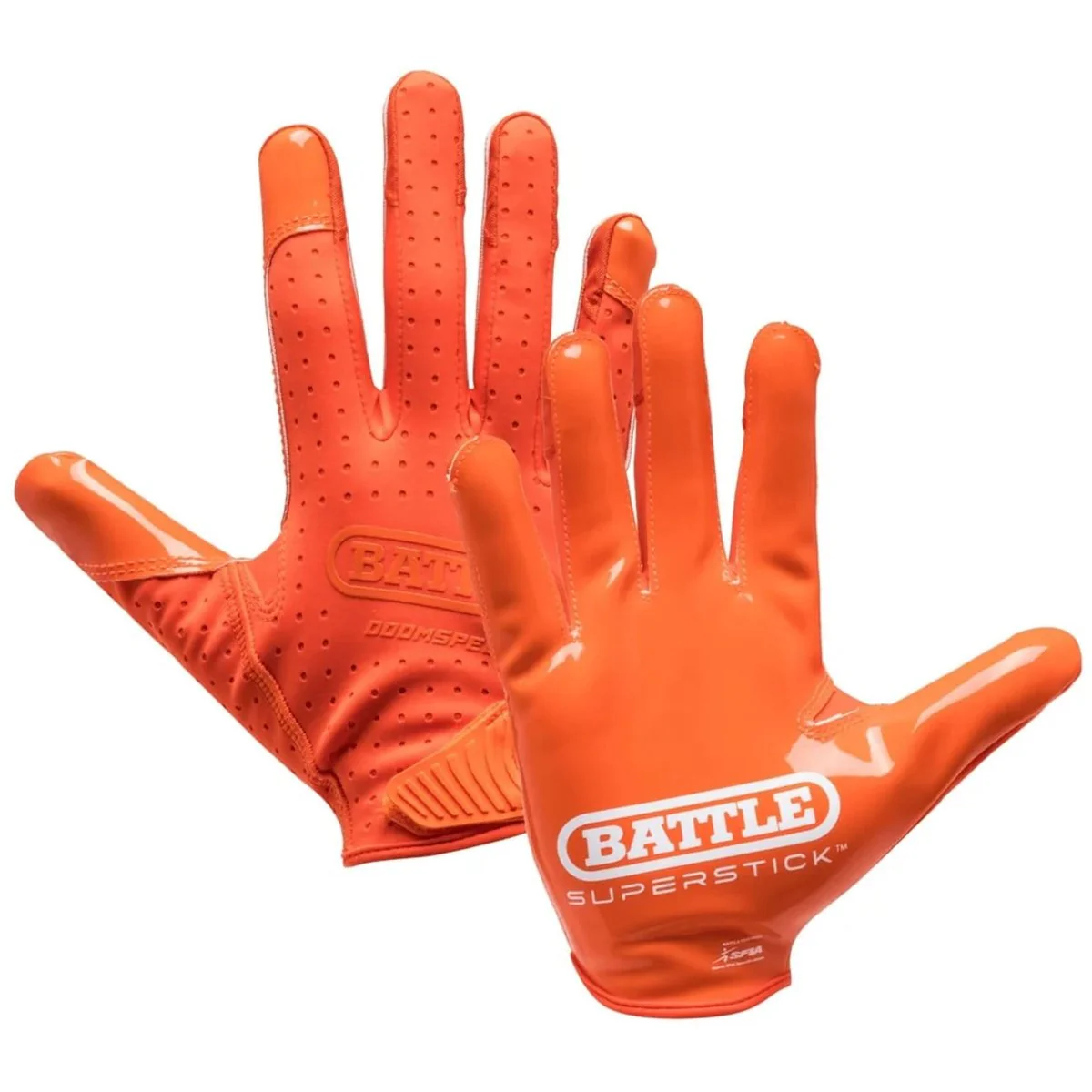Battle Sports Youth Doom Speed Receiver Football Glove - Orange