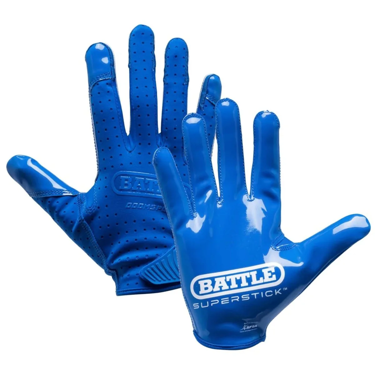 Battle Sports Youth Doom Speed Receiver Football Glove - Royal