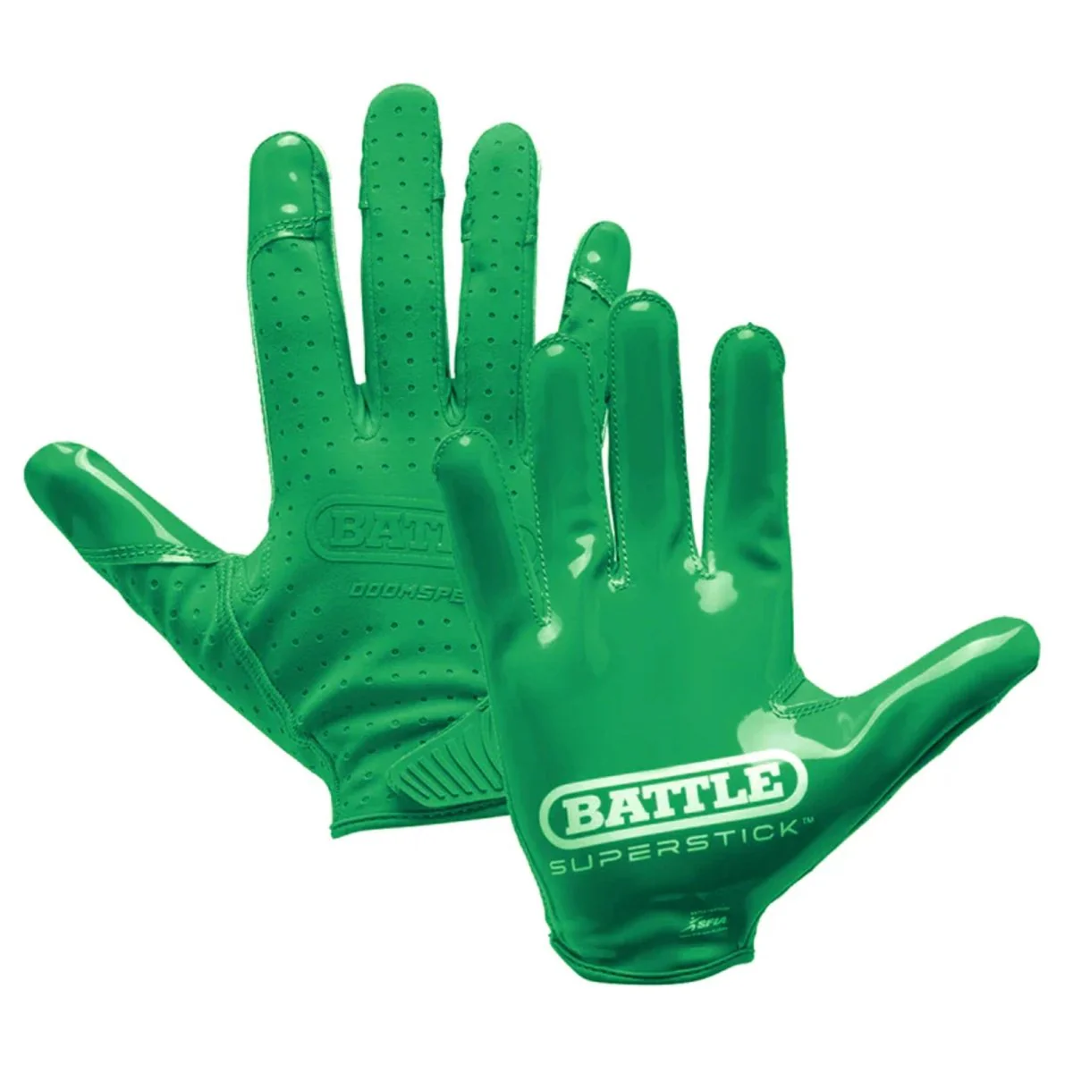 Battle Sports Youth Doom Speed Receiver Football Gloves, Kelly Green